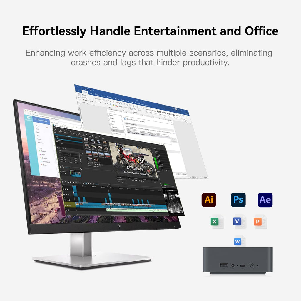 Beelink EQR5 Mini PC, AMD Ryzen 3 7330U 16G DDR4 480G NVMe M.2 SSD W11 PRO (additional view 12)