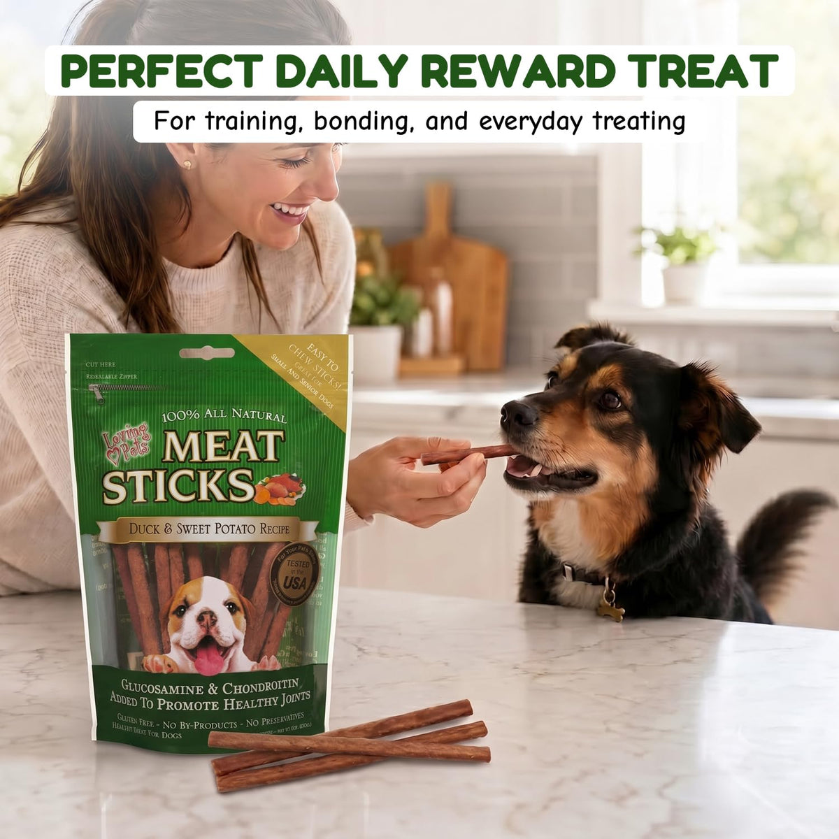 Loving Pets Meat Sticks Dog Treats - Sweet Potato and Duck Recipe view 6