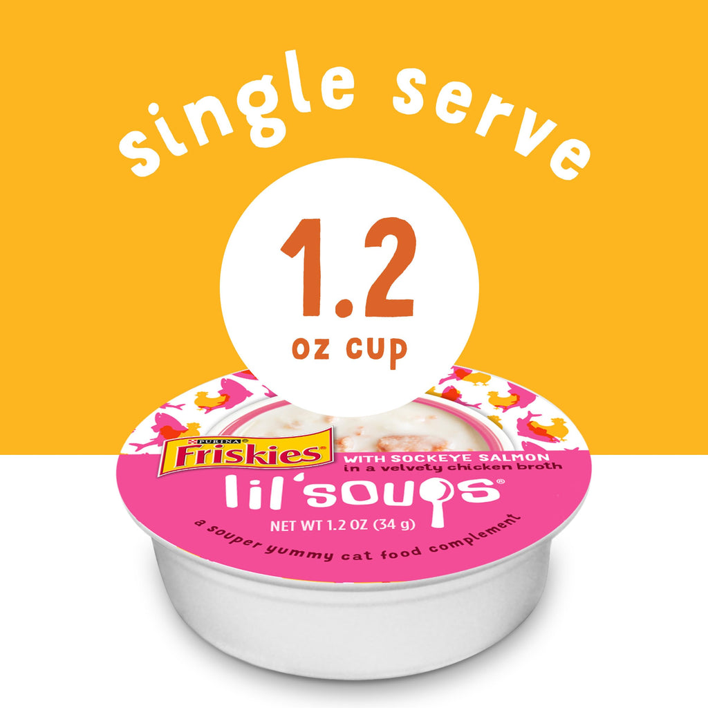 Purina Friskies Lil Soups Topper Variety Pack, 30 Count, 1.2 oz Cups (Pack of 30)