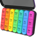 Daviky Pill Organizer 3 Times a Day, Pill Box 7 Day, Weekly Travel Case