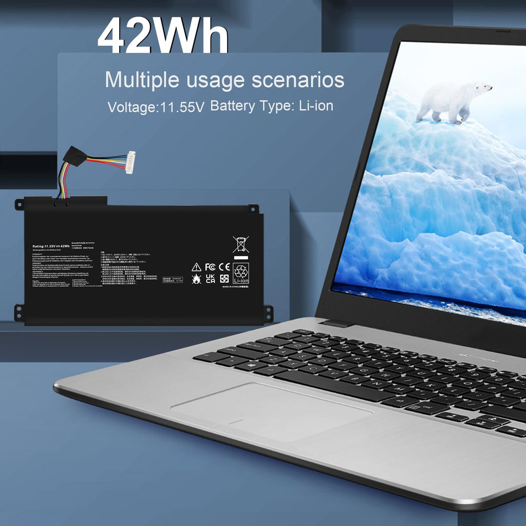 TREE.NB Laptop Battery Replacement - ‎7.48x3.86x0.2inch B31N1912 view 8