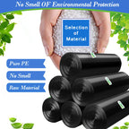 5 Gallon 80pcs (Fit 4.5-5.3 Gal) Small Black Trash Bags Strong Garbage Bags, 18-20 Liter (additional view 4)