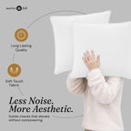 Native Fab Throw Pillow Cushion Cover for Sofa Couch Bed Comfort - Solid, White / 16" x 16" (Pack of 2) view 7