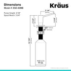 KRAUS Kitchen Soap Dispenser KSD-43 - Matte Black view 3