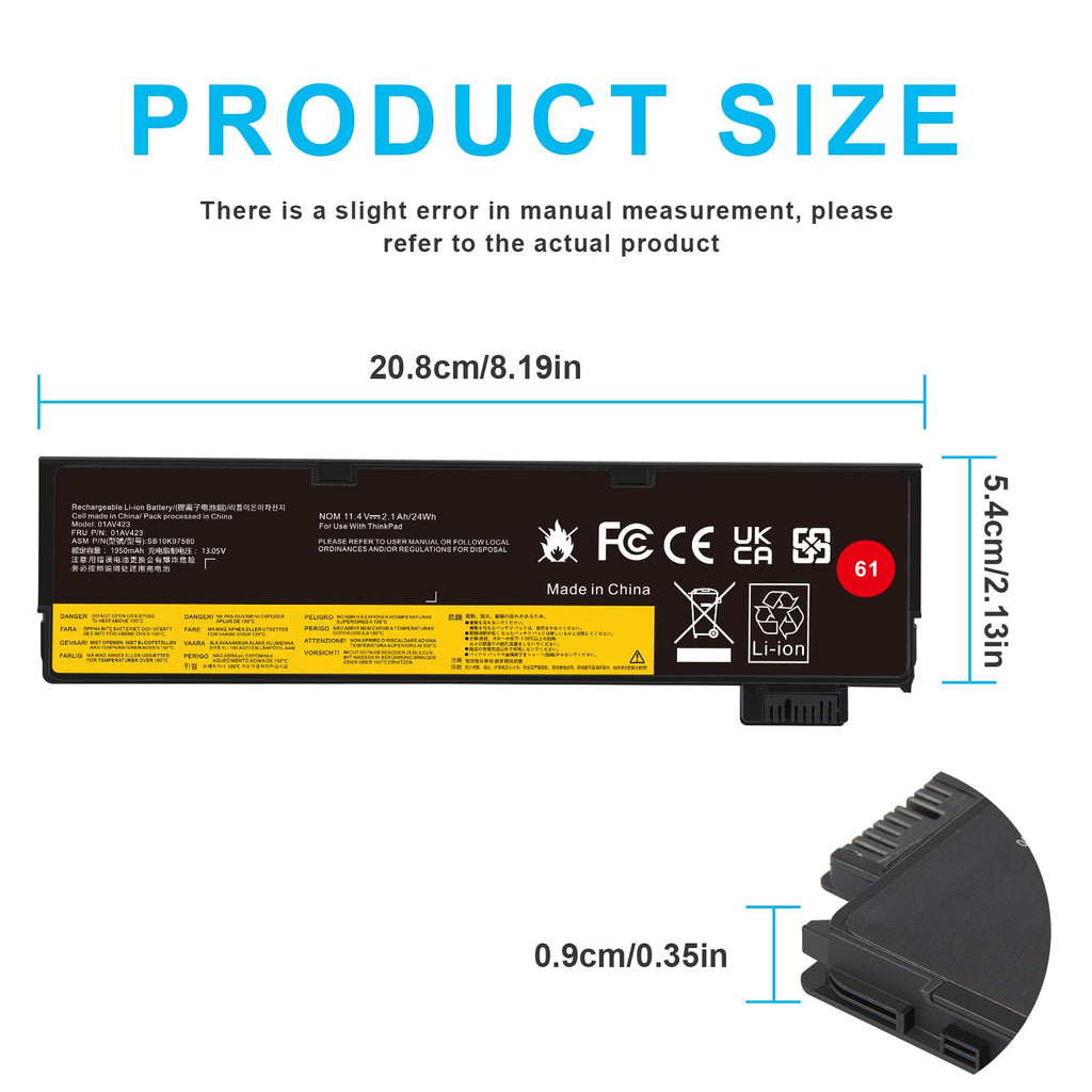 TREE.NB Laptop Battery Replacement - 8.19x2.13x0.35inch 01AV423 view 3