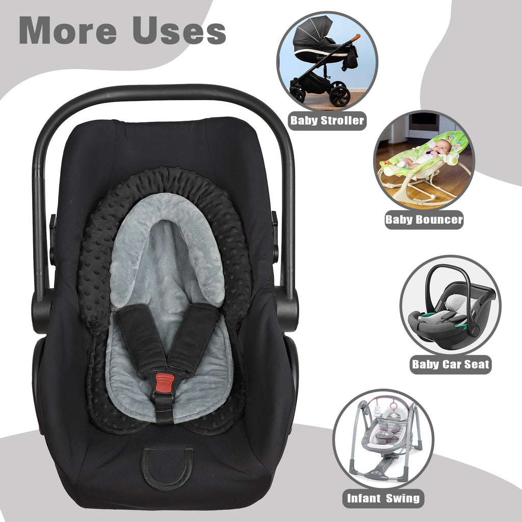 HNHUAMING Infant Car Seat Insert - Black view 5