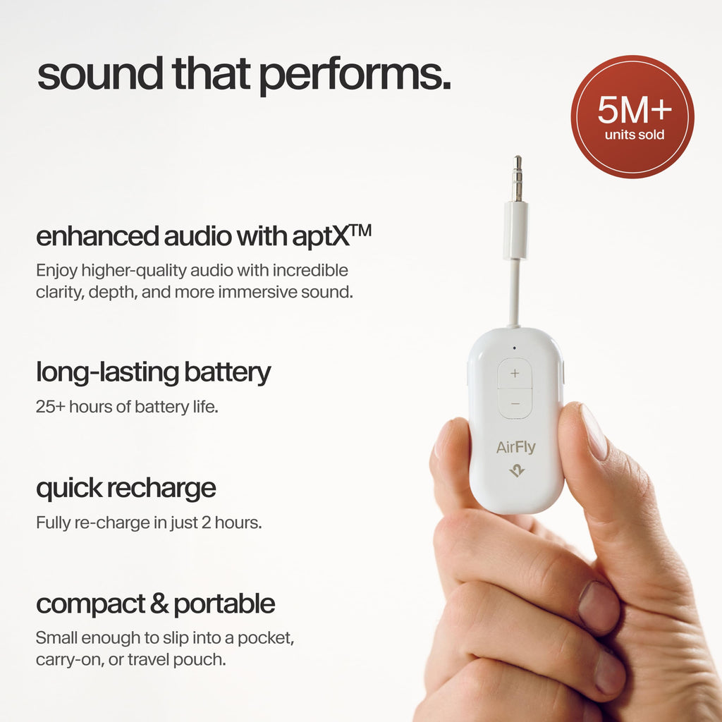 Twelve South AirFly Pro 2, Bluetooth Adapter, Pair 2 AirPods - White view 3