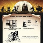 Extra Fake Spiders, Super Stretchy Cobwebs for Halloween Decor Indoor and Outdoor