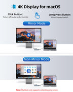 LIONWEI USB C Hub Docking Station Laptop - 9-in-1 (4 Monitor) view 3