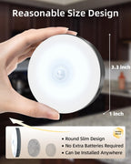 EZVALO Under Cabinet Lighting with Charging Station, 1000mAh Rechargeable Puck Lights (additional view 1)
