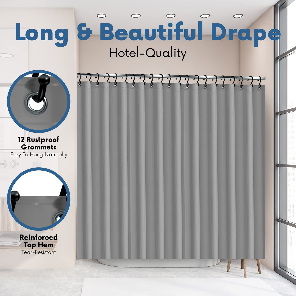 No Smell Shower Curtain Liner 72x72