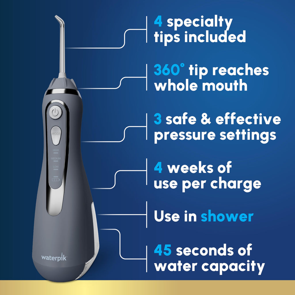 Waterpik Cordless Advanced Water Flosser for Teeth - Gray view 1