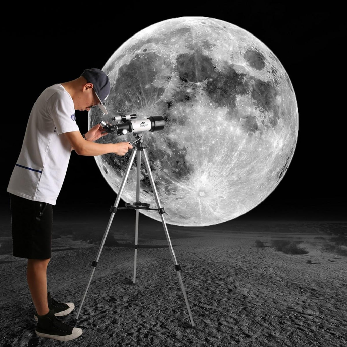 Gskyer Telescope, 70mm Aperture 400mm AZ Mount Astronomical Refracting Telescope for Kids Beginners - Travel Telescope