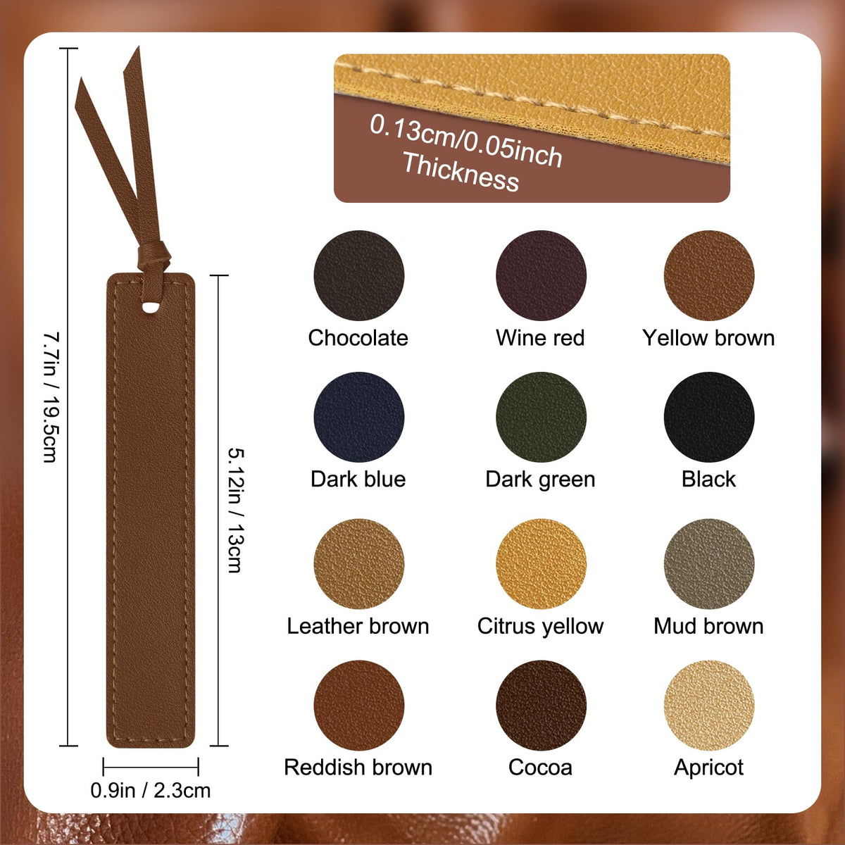 MIXVOVA Leather Bookmarks - Dark & Light view 2