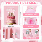 Marhpveua 6 Slots 3D Honeycomb Birthday Money Card Holder - Pastel view 1