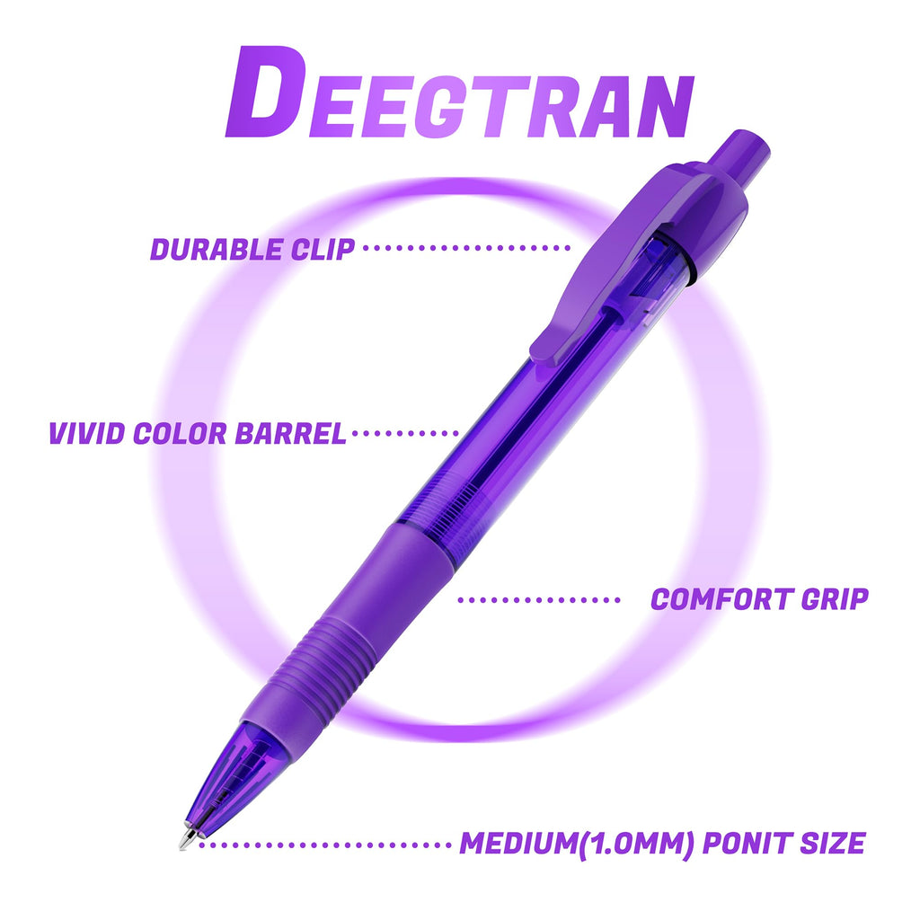 deegtran Ballpoint Pens 30 Pack - Purple view 1