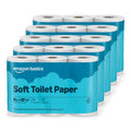 Amazon Basics 2-Ply Soft Toilet Paper, 30 Rolls (5 Packs of 6), 350 Sheets per Roll, Septic Safe, Equivalent to 185