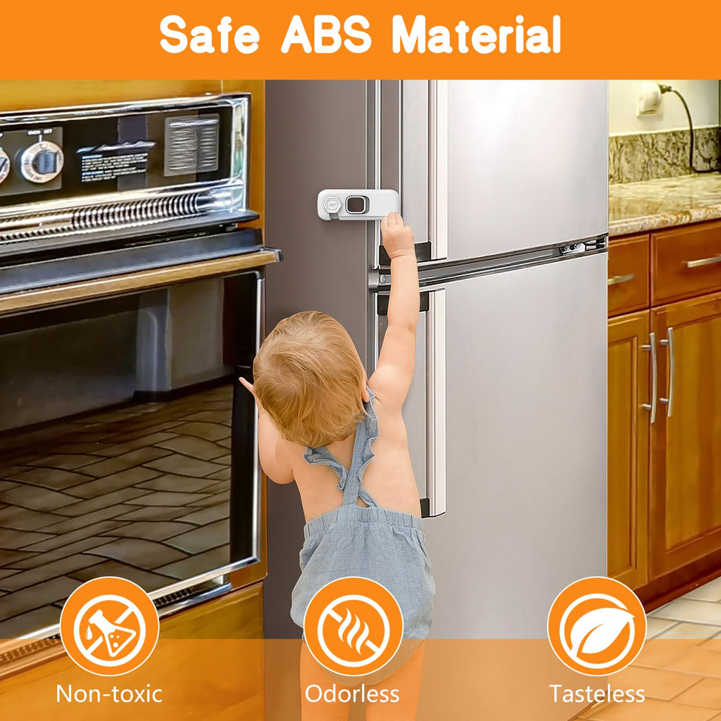 Fridge Locks for Kids with Strong Adhesive - White / 5 Pack view 5