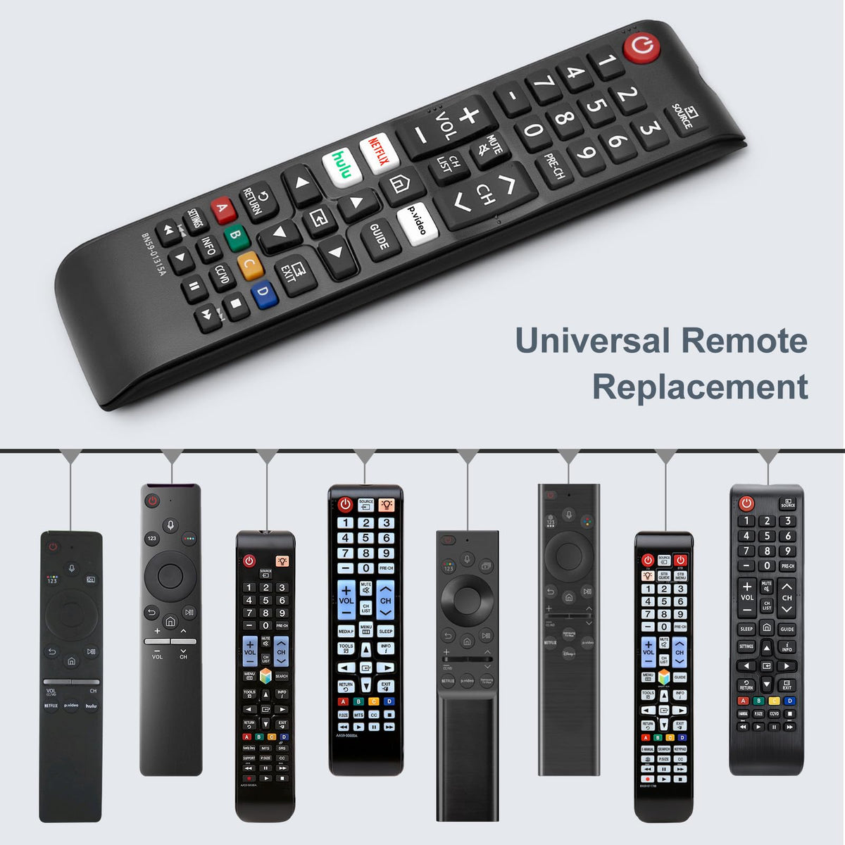 【Pack of 2】 Universal for Samsung Smart TV Remote Control Replacement (additional view 1)