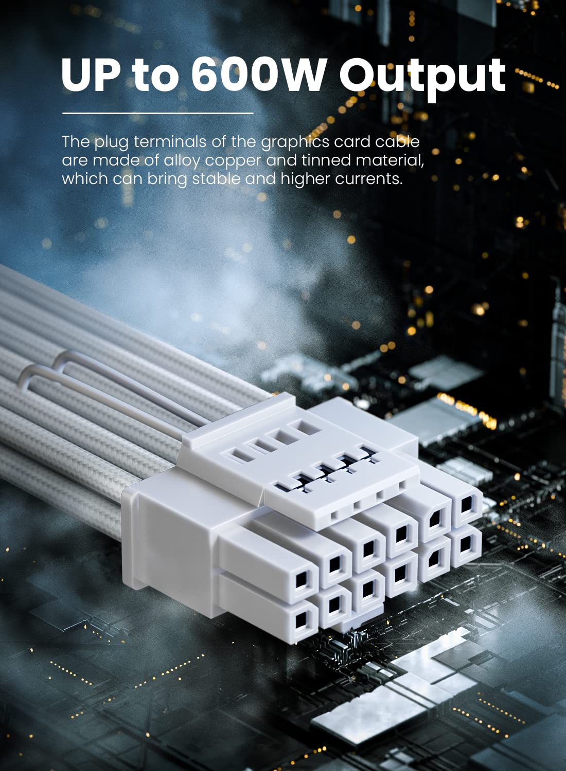 Fasgear PCI-e 5.1 Extension Cable - White view 1