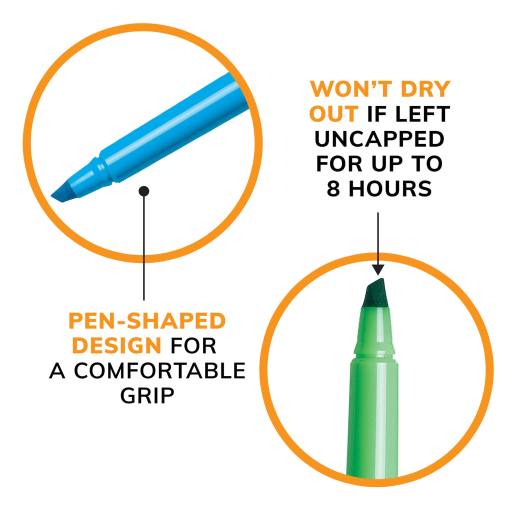 BIC Brite Liner Highlighters, Chisel Tip, 5-Count