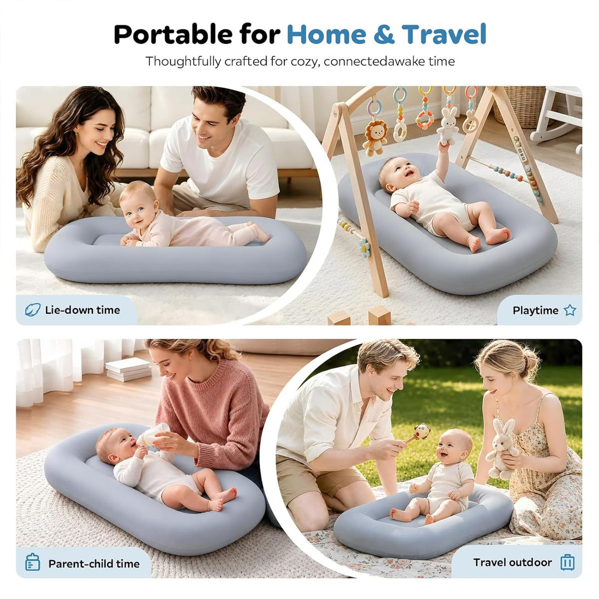 Mapotf Baby Lounger for Newborns 0-24 Months - Baby Essentials (CS-1243-A)