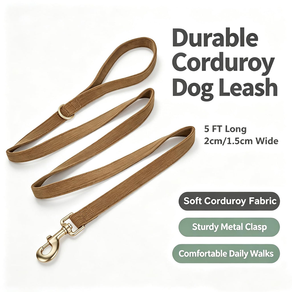 YUDOTE Corduroy Dog Collar and Leash Set - view 29