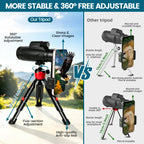 Cert Leidis Monocular Telescope with Tripod and Phone Adapter - view 5
