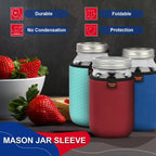 Desing Wish 32 oz Regular/Wide Mouth Mason Jar Neoprene Sleeve, 32oz Non-slip Cozy (additional view 5)
