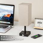 aooshine Bedside Table Lamp Touch Control - 1 Beige & Black / 14.0in view 2