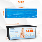 AYKEME Diaper Pail Refill Bags for Genie Easy Roll Signature & Platinum, 7-Layer OdorLock Technology - view 6