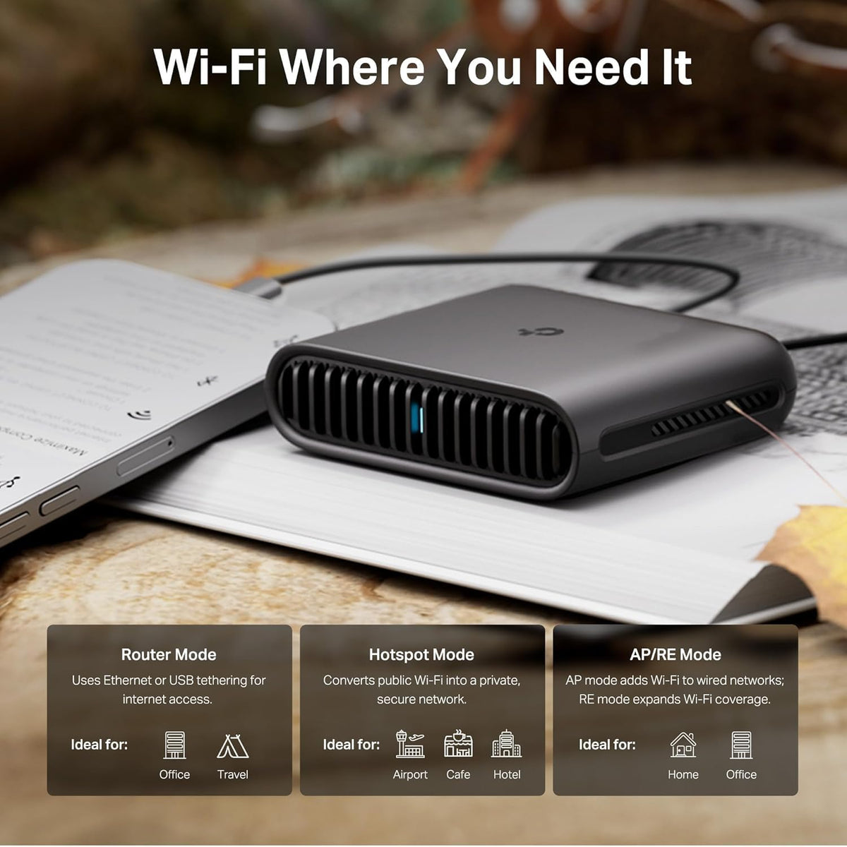 TP-Link Roam 6 AX3000 Dual-Band Wi-Fi 6 Travel Router (TL-WR3002X) (additional view 4)