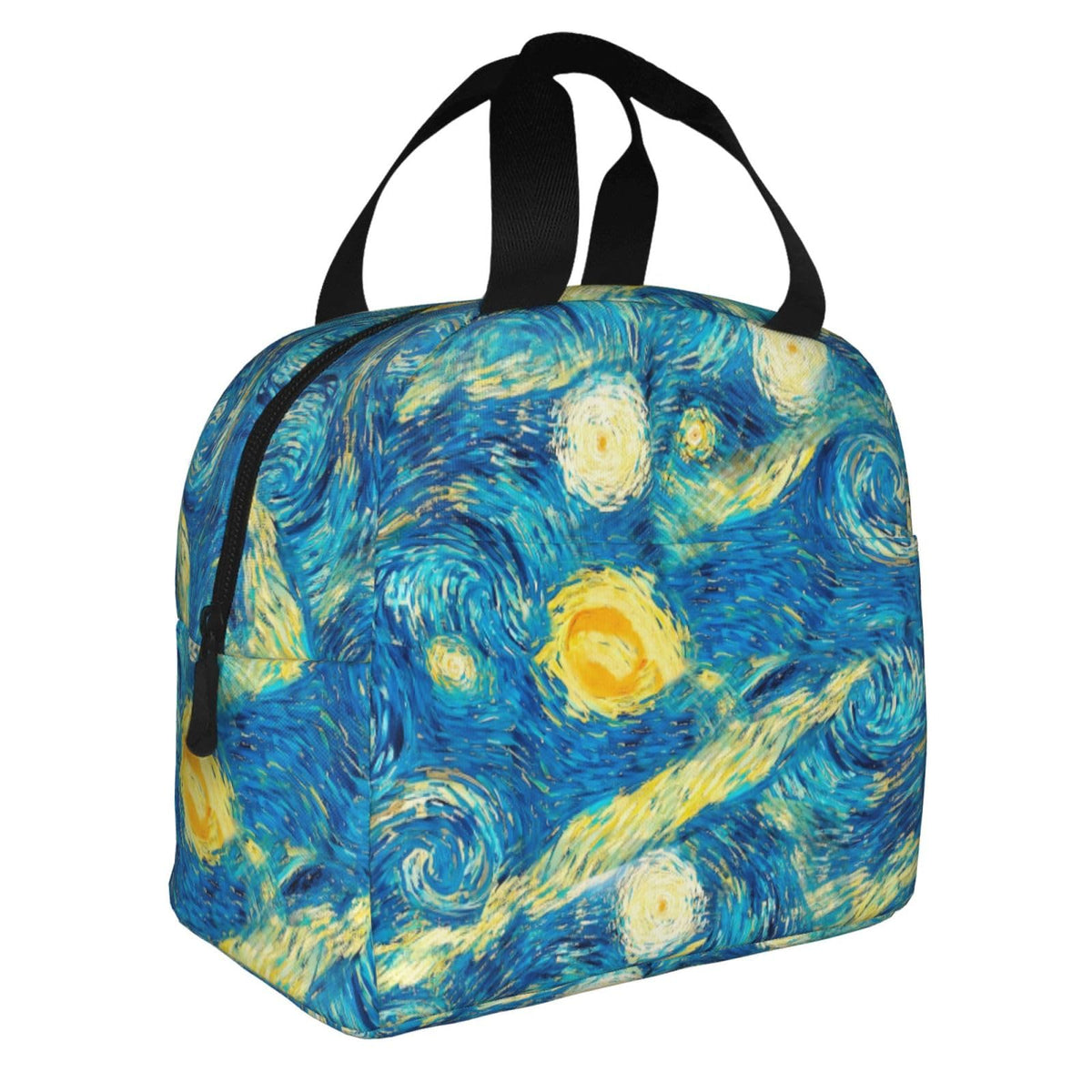 Talavera Mexican Ceramic Tile Floral Lunch Bag For Women Men Insulated Portable Lunch Box For Adult Reusable Lunch Tote Bag For Work - Starry Night