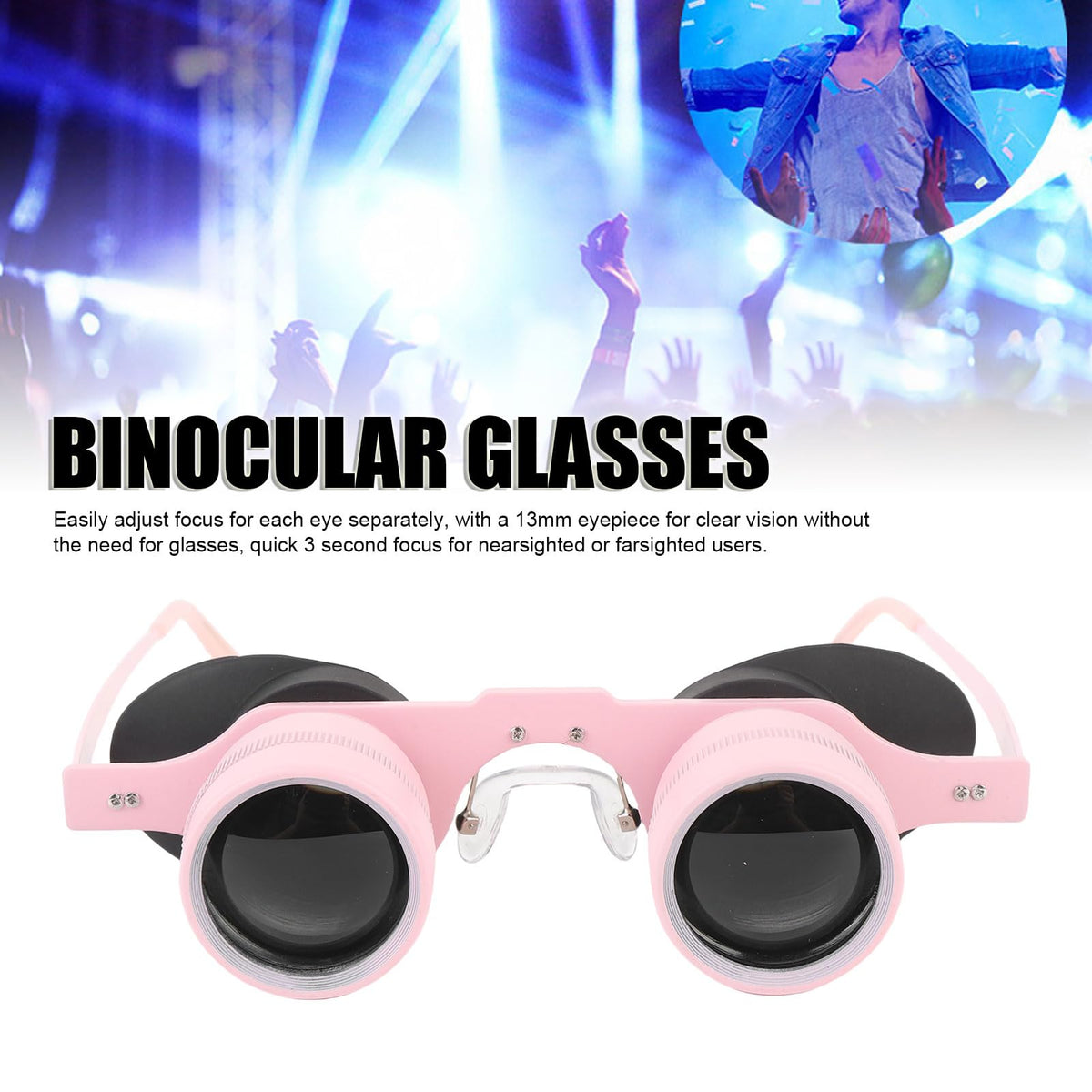 Binocular Glasses, Professional for Fishing, 10X Magnification Polarized Glasses (additional view 3)