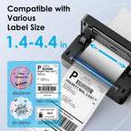 KNAON Thermal Label Printer, Bluetooth Shipping Label Printer - Black view 2