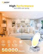 Ensenior 12 Pack 6 Inch LED Recessed Ceiling Light, 6000K, 1200LM 12W 120V (HY_888)