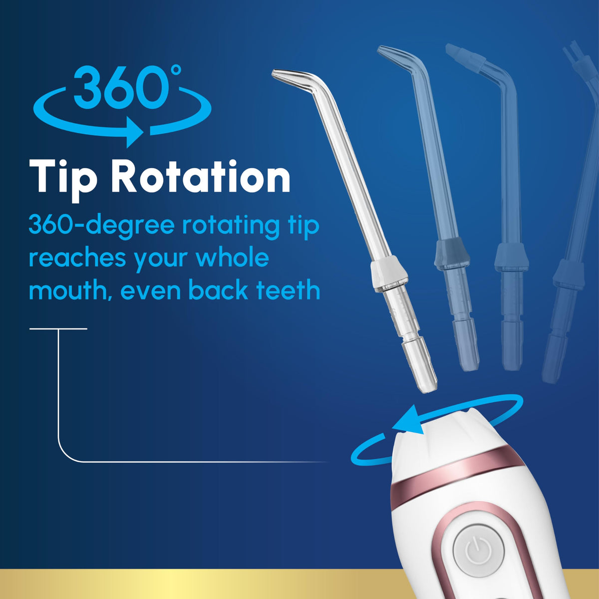 Waterpik Cordless Advanced Water Flosser for Teeth - Rose Gold view 5
