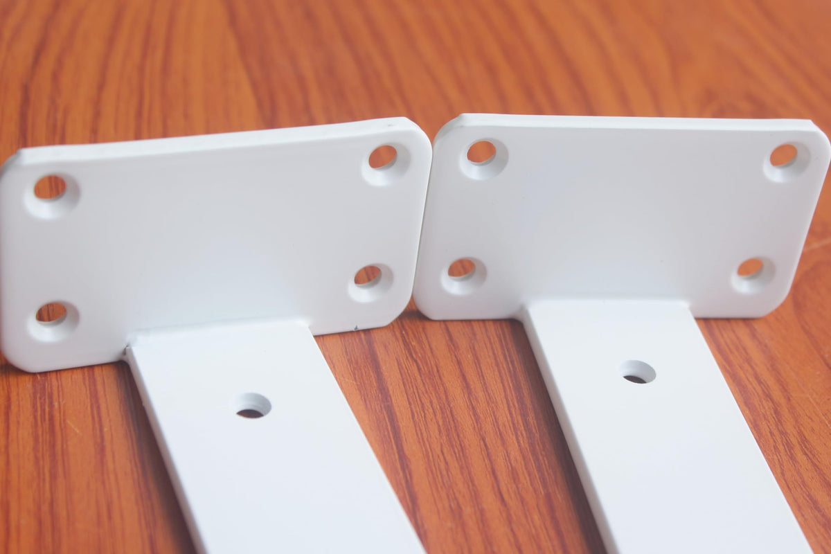 Hidden L Shelf Bracket - 10 Inch / White 2 Pack view 2