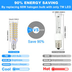 E12 LED Bulb Dimmable 7W Equivalent to 60W Halogen Bulb - Natural White / 3 view 1