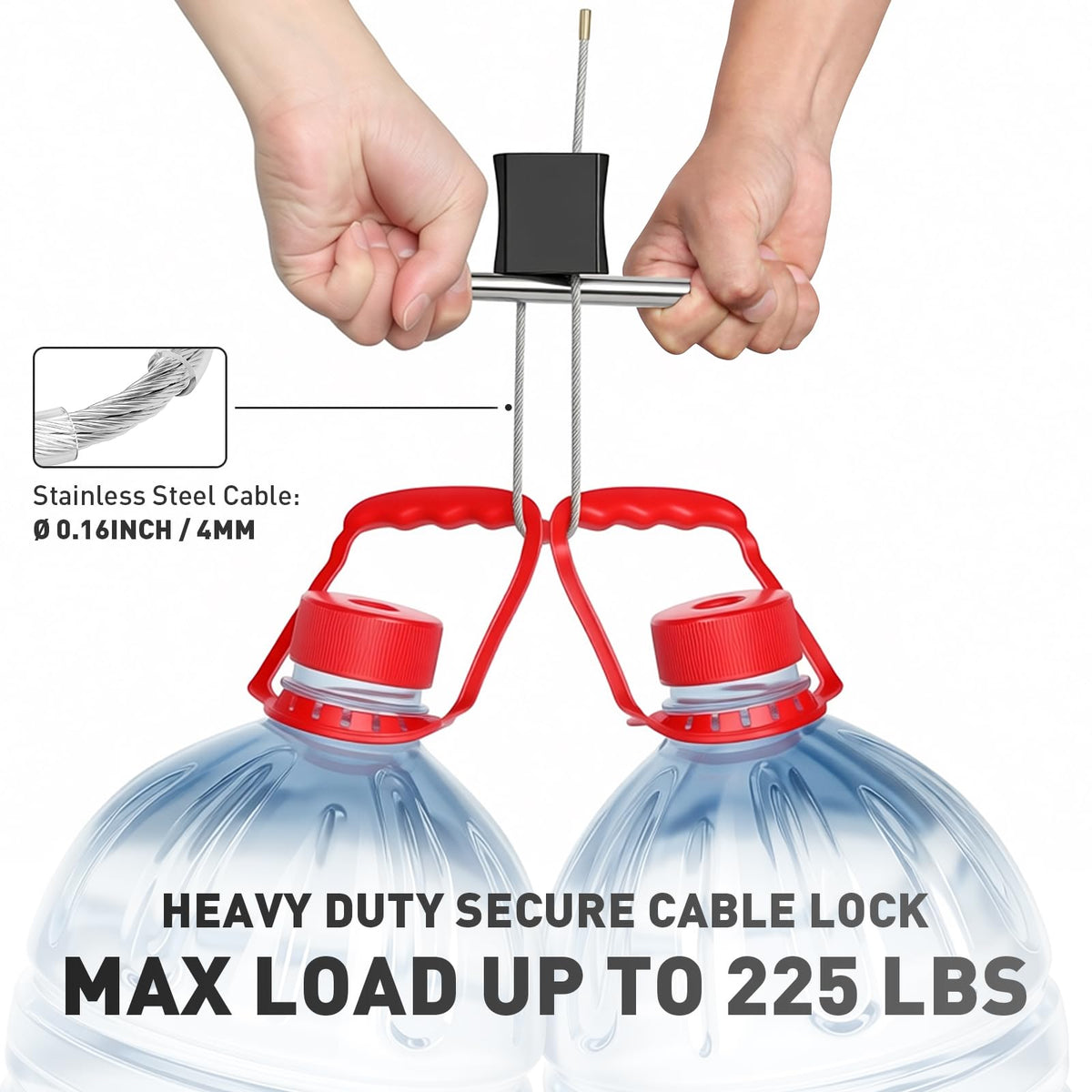 Kabinge Adjustable Cable Padlock with 3 Keys - view 3