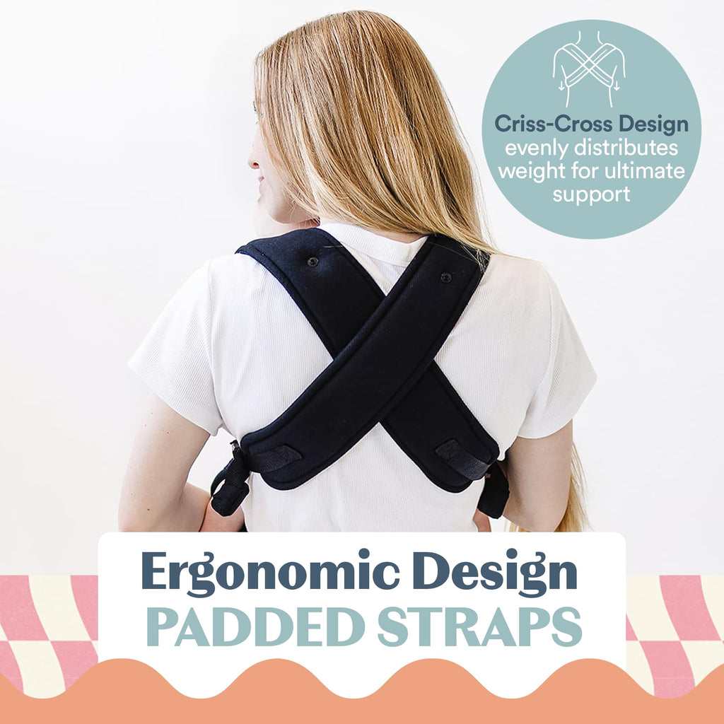 Ergonomic Hip-Healthy Baby Carrier, Front and Back Carry, 7-35 lbs - Black view 5