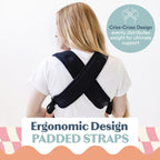 Ergonomic Hip-Healthy Baby Carrier, Front and Back Carry, 7-35 lbs - Black view 5