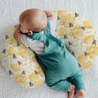 Nursing Pillow Covers for Boy Girl Bees - Honey view 1