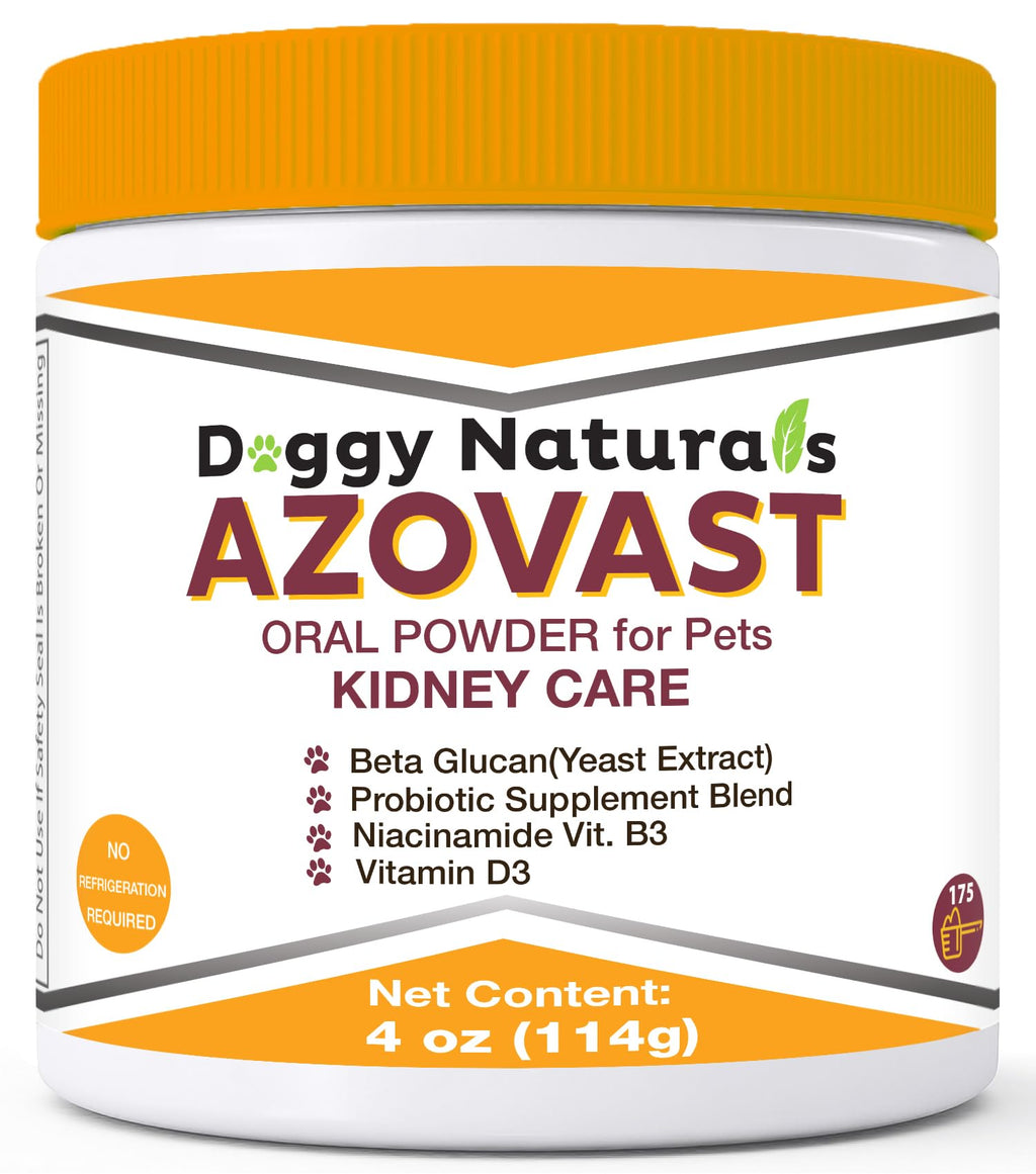 Pet Health Pharma Azovast Powder Kidney Restores & Kidney Powder for Dogs & Cats, (4 Oz) - (175 Scoop/Jar) NO