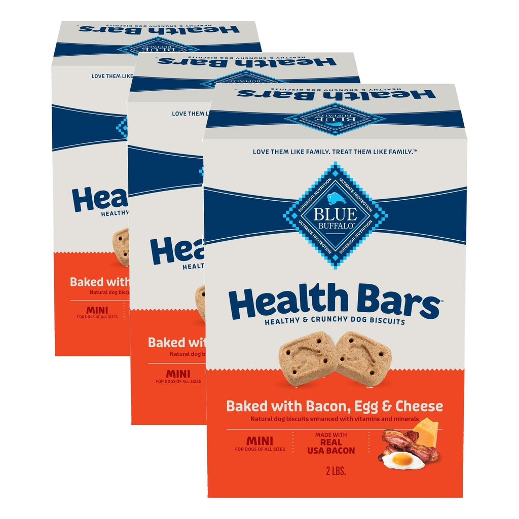 Blue Buffalo Health Bars Bacon Egg & Cheese Mini Dog Biscuits, 32 Ounce (Pack of 3) (801874)