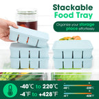 3 Pack Baby Food Freezer Tray with Lids - Blue view 3