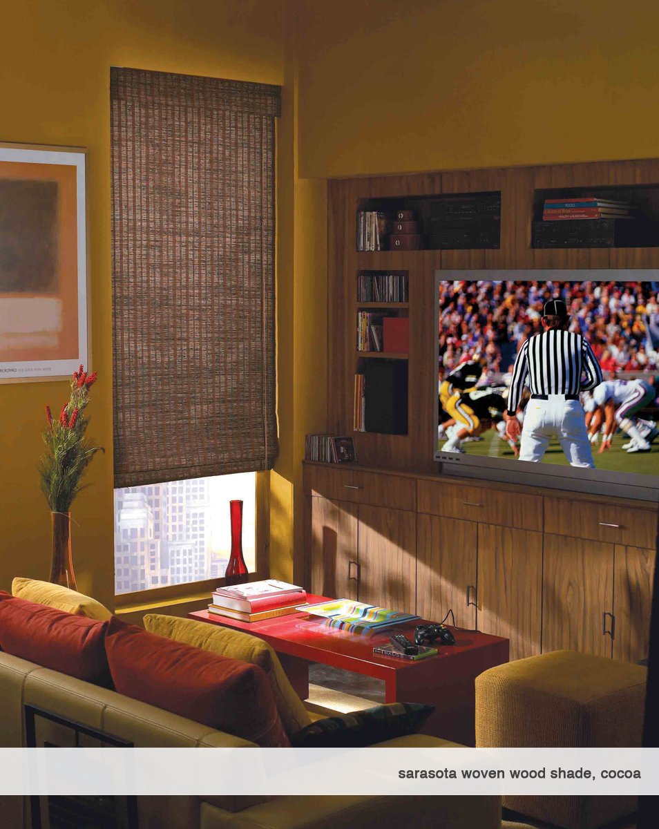 Cordless Woven Wood Roman Shades