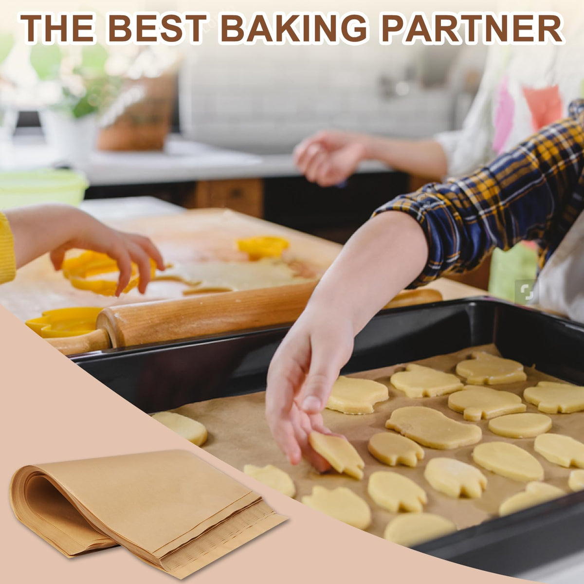 Hovico 130PCS Parchment Paper Baking Sheets - Original 9" x 13" view 6