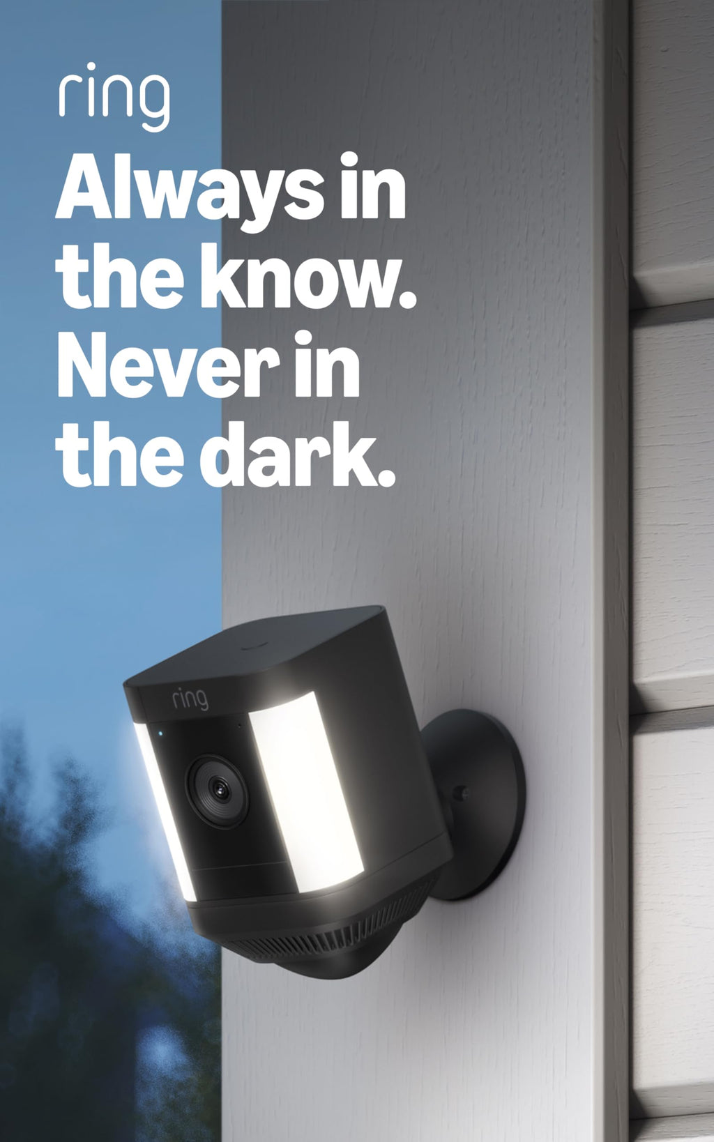 Like-New Ring Spotlight Cam Plus, Battery (newest model), Home or business security with HD video, Two-Way Talk, Color