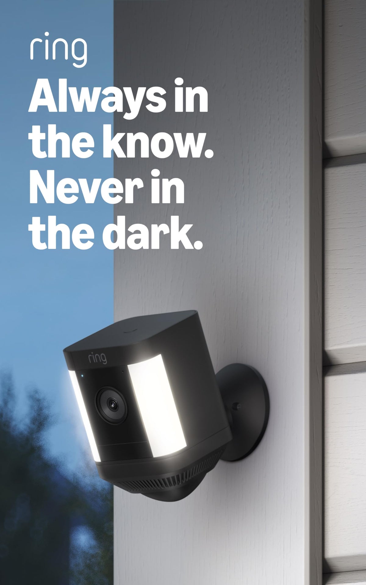 Like-New Ring Spotlight Cam Plus, Battery (newest model), Home or business security with HD video, Two-Way Talk, Color